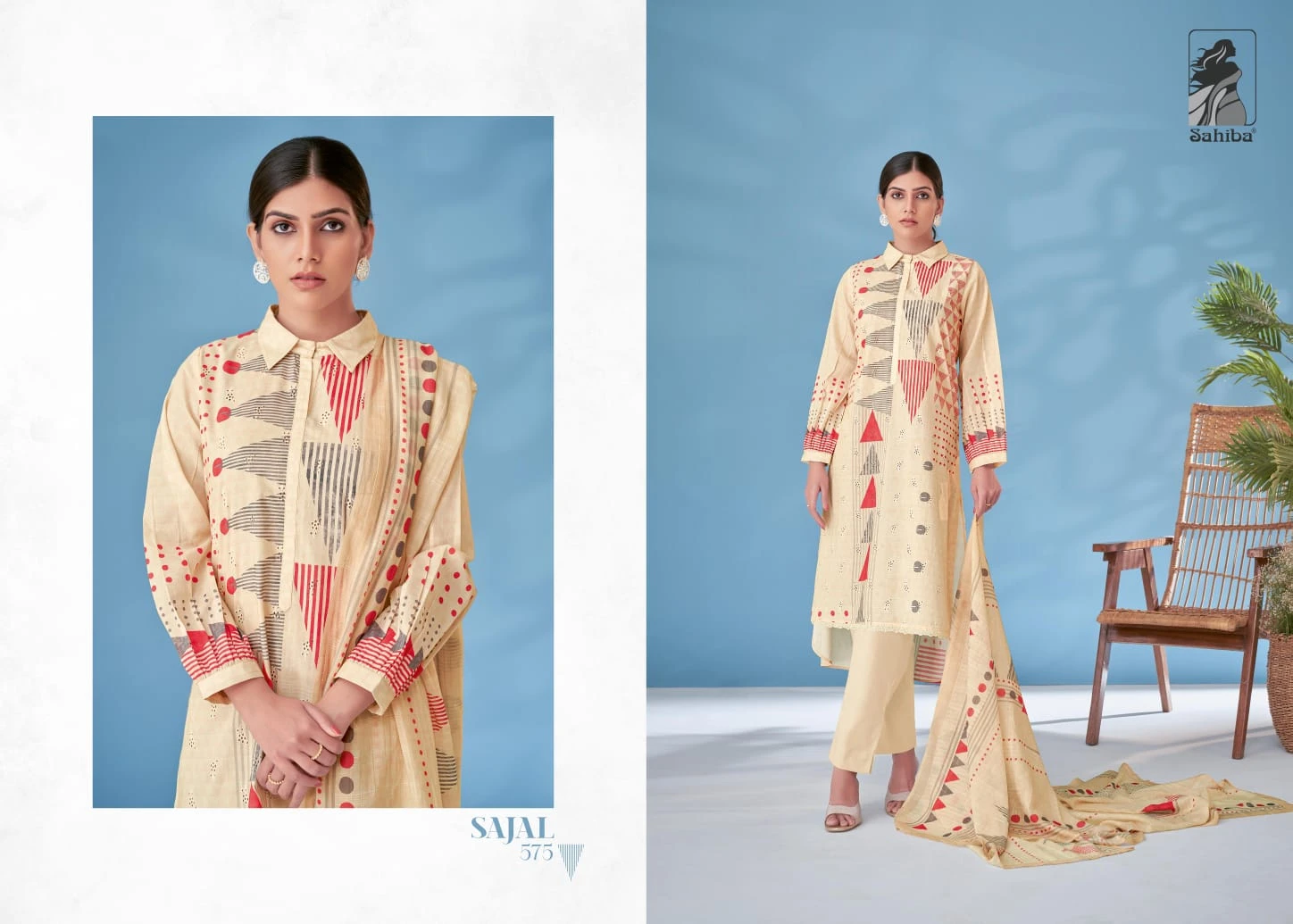 Sahiba Sajal Pure Cotton Wholesale Fancy Salwar Suit Catalog — Wholesale Salwar Suits, MPA wholesale from Surat - Gallery Image 3